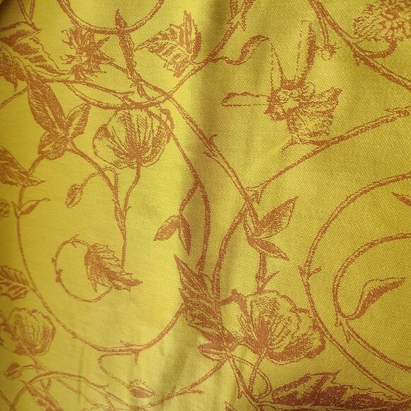Garnier linge de table Thiebaut Cotton French Tablecloth yellow orange 67x94 new - Picture 10 of 10